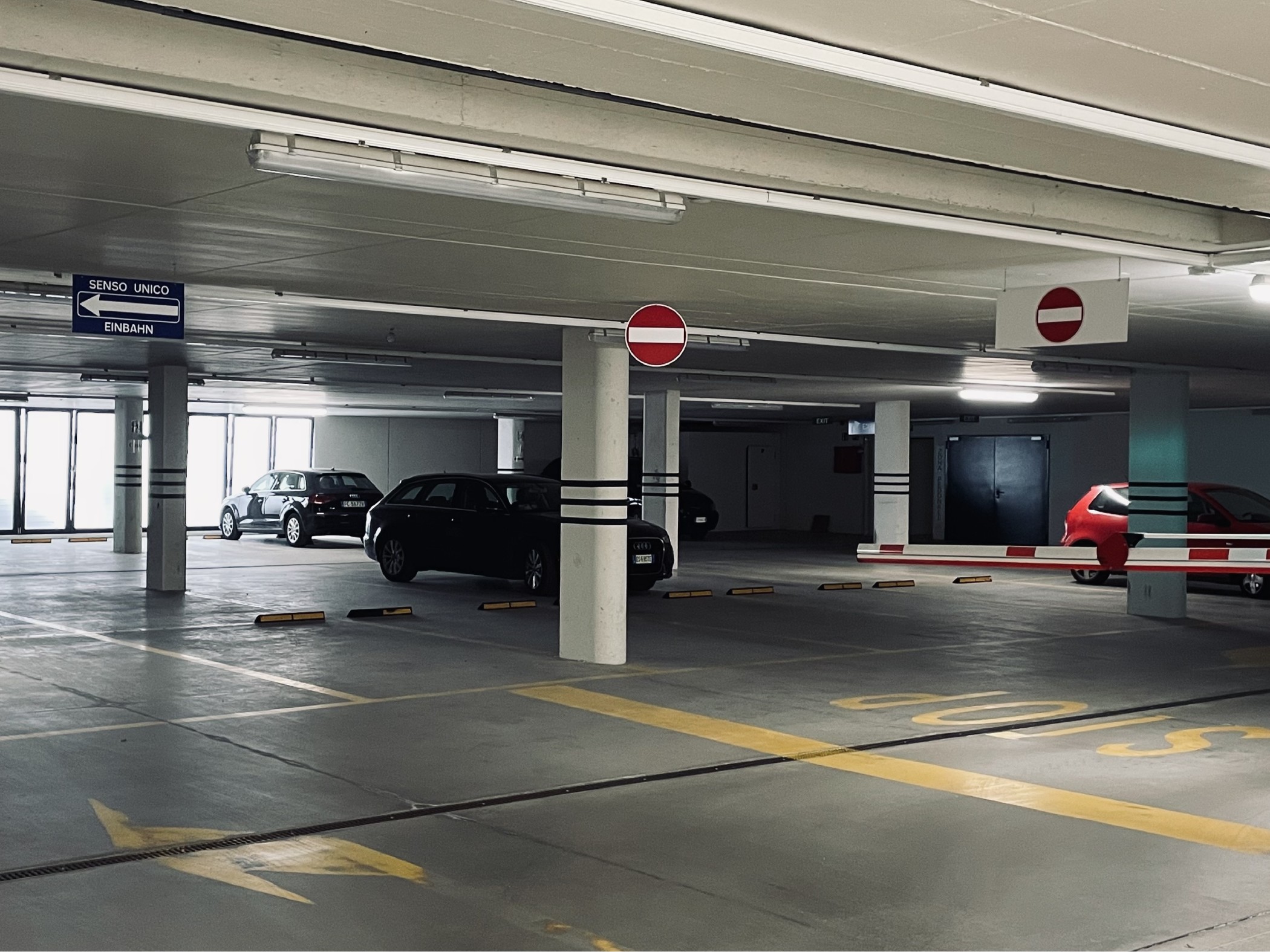 Underground car park with access control